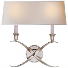 Visual Comfort & Co. Signature Collection CHD 1191PN-NP - Cross Bouillotte Large Sconce
