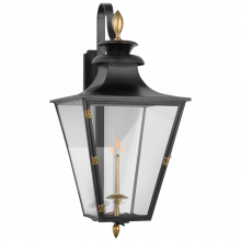 Visual Comfort & Co. Signature Collection CHO 2436BLK-CG - Albermarle Medium Bracketed Gas Wall Lantern