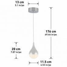 LED Lights PDT-1GL-RN - 1-light Integrated LED Pendant 400 LUMENS 3000 K