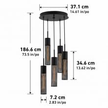 LED Lights MTN5L-HD1 - 5-light Pendant N/A: BULB TYPE E26 T225   N/A