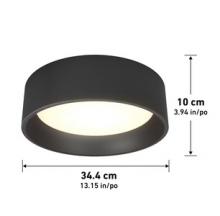 LED Lights FM-ALC-BL - Flushmount (black) 3CCT900 LUMENS 2700-3500-4500