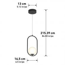 LED Lights PDT-BM-BL - Mini Pendant Black 3CCT 800 LUMENS 3000 K - 4000 K - 5000 K