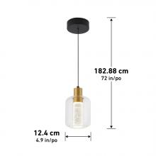 LED Lights PDT1-CG - Globe LED Pendant Light 400 LUMENS 3000 K