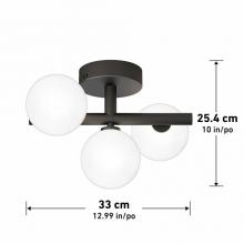 LED Lights FM-BLC-BL - Flushmount Black CCT800 LUMENS 3000 K - 4000 K - 5000 K