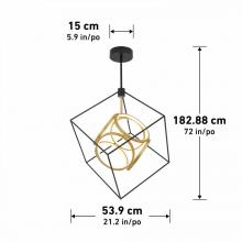 LED Lights PDT-LU-HD2 - 29-Watt Integrated LED Black Pendant2000 LUMENS 2700 K