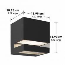 LED Lights OUT-VS-MB - Square Black800 LUMENS 3000 K