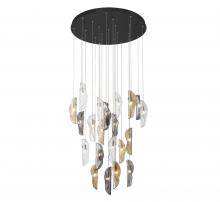 Lib & Co. CA 10167-023-02 - Sorrento, 21 Light Round LED Chandelier, Mixed, Black Canopy