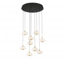 Lib & Co. CA 10195-02 - Adelfia, 9 Light Round LED Chandelier, Matte Black