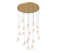 Lib & Co. CA 10214-030 - Manarola, 19 Light Round LED Chandelier, Painted Antique Brass