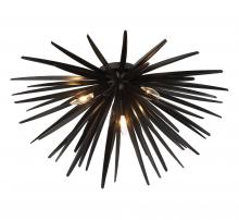 Lib & Co. CA 12058-06 - Trapani, 3 Light Ceiling Mount, Metallic Black