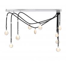 Lib & Co. CA 12068-02 - Bellissima, 10 Light Linear LED Chandelier, Black Sleeves