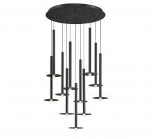 Lib & Co. CA 12104-02 - Piatto, 11 Light Round LED Chandelier, Matte Black