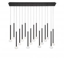 Lib & Co. CA 12146-02 - Soffio, 16 Light Linear LED Chandelier, Matte Black