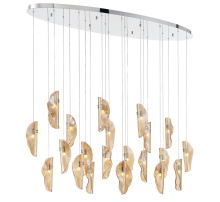 Lib & Co. CA 12220-018-01 - Sorrento, 22 Light Oval LED Chandelier, Amber,Chrome Canopy