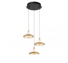 Lib & Co. CA 12253-02 - Mantova,3 Light LED Pendant, Matte Black