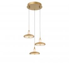 Lib & Co. CA 12253-030 - Mantova,3 Light LED Pendant, Painted Antique Brass