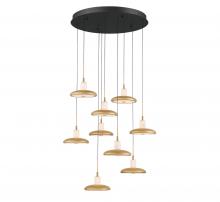 Lib & Co. CA 12254-02 - Mantova, 9 Light Round LED Chandelier, Matte Black