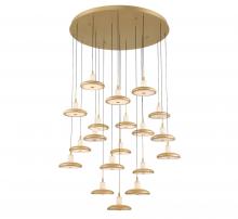 Lib & Co. CA 12255-030 - Mantova, 19 Light Round LED Chandelier, Painted Antique Brass