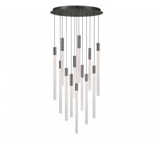 Lib & Co. CA 12272-048 - Gravina , 13 Light LED Chandelier, Brushed Gun Metal, Clear Crystal