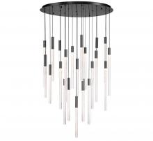 Lib & Co. CA 12273-048 - Gravina , 22 Light LED Chandelier, Brushed Gun Metal, Clear Crystal