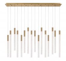 Lib & Co. CA 12276-037 - Gravina ,16 Light Rectangular LED Chandelier, Brushed Brass, Clear Crystal