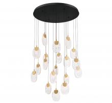 Lib & Co. CA 12290-02 - Castelo, 19 Light Round LED Chandelier, Matte Black