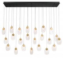 Lib & Co. CA 12296-02 - Castelo, 23 Light Rectangular LED Chandelier, Matte Black