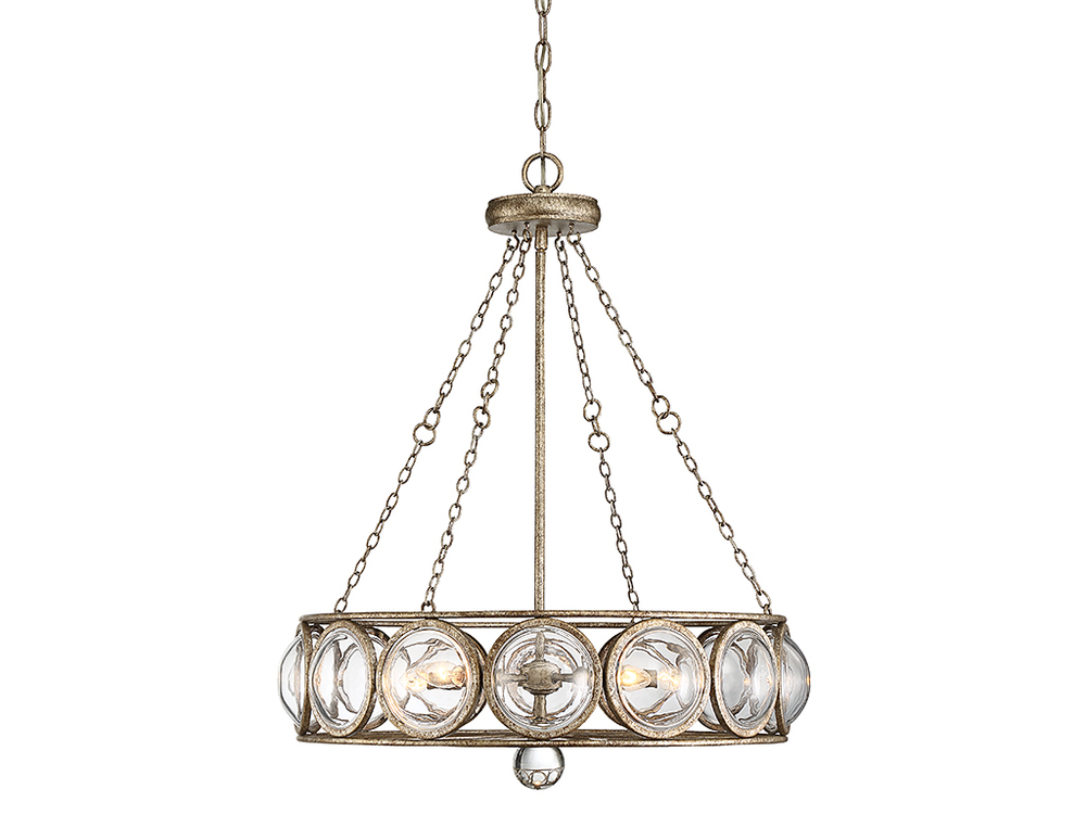 Warwick 5-Light Chandelier in Brittannia Gold