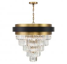 Savoy House 1-1668-9-143 - Marquise 9-Light Chandelier in Matte Black with Warm Brass Accents