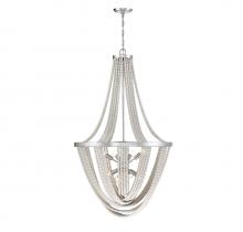 Savoy House 1-1766-8-110 - Contessa 8-Light Chandelier in Polished Chrome with Wooden Beads