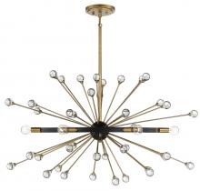 Savoy House 1-1858-6-62 - Ariel 6-Light Oval Chandelier in Como Black with Gold Accents