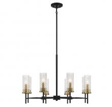 Savoy House 1-743-8-143 - Marcello 8-Light Chandelier in Matte Black with Warm Brass Accents