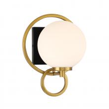 Savoy House 9-6180-1-143 - Alhambra 1-Light Wall Sconce in Matte Black with Warm Brass