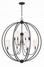 Crystorama 2246-BF - Libby Langdon for Crystorama Sylvan 8 Light Black Forged Chandelier