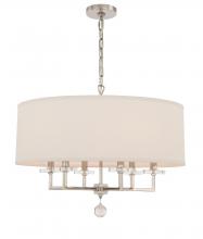 Crystorama 8116-PN - Paxton 6 Light Polished Nickel Chandelier