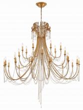 Crystorama ARC-1929-GA-CL-MWP - Arcadia 28 Light Antique Gold Chandelier