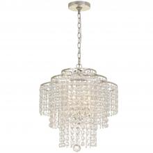 Crystorama ARI-304-SA-CL-MWP - Arielle 4 Light Antique Silver Chandelier