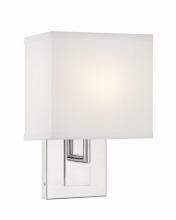 Crystorama BRE-A3632-PN - Brent 1 Light Polished Nickel Sconce