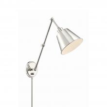 Crystorama MIT-A8021-PN - Mitchell 1 Light Polished Nickel Task Sconce