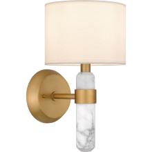 Quoizel KMB8707BWS - Kimberly 1-Light Brushed Weathered Brass Wall Sconce