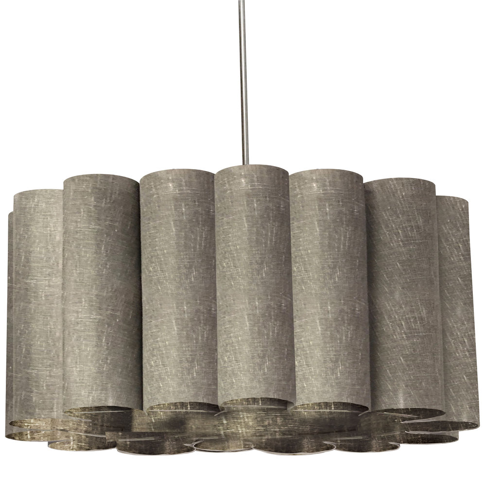 4LT Sandra Pendant Milano Grey Polished Chrome