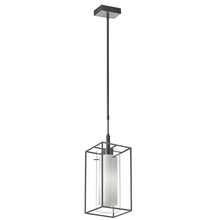 Dainolite CBE-61P-MB - 1LT Pendant, Rect MB Metal Frame With FR/CLR Glass