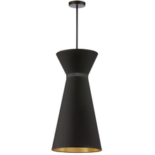 Dainolite CTN-141P-MB-698 - 1LT Incandescent Pendant, MB With Fabric Shade