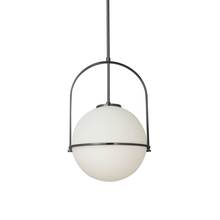 Dainolite PAO-121P-MB - 1LT Incandescent Pendant, MB with WH Opal Glass