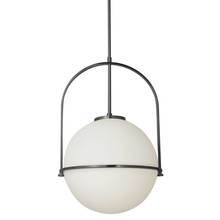 Dainolite PAO-161P-MB - 1LT Incandescent Pendant, MB with WH Opal Glass