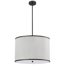 Dainolite PRD-243P-MB - 4LT Incan Pendant, MB With WH Pleated Shade