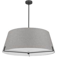 Dainolite PST-324P-MB-GRY - 4 LT Incandescent Pendant, MB With GRY fabric Shade