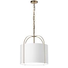 Dainolite QCY-181P-GLD-WH - 1LT Incandescent Pendant, GLD With WH Shade