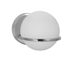 Dainolite SOF-61W-PC - 1 Light Halogen Wall Sconce, Polished Chrome with White Glass