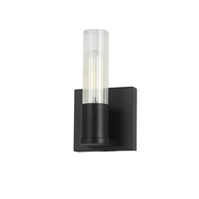 Dainolite TBE-41W-MB - 1LT Incand Wall Sconce, MB With CLR Fluted Glass